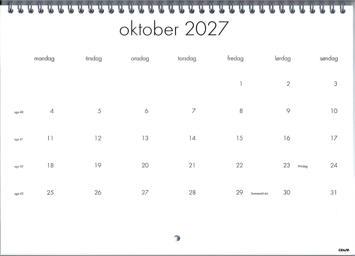 Årskalendere 2027