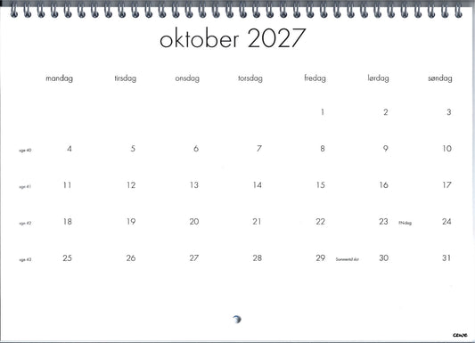 Årskalendere 2027